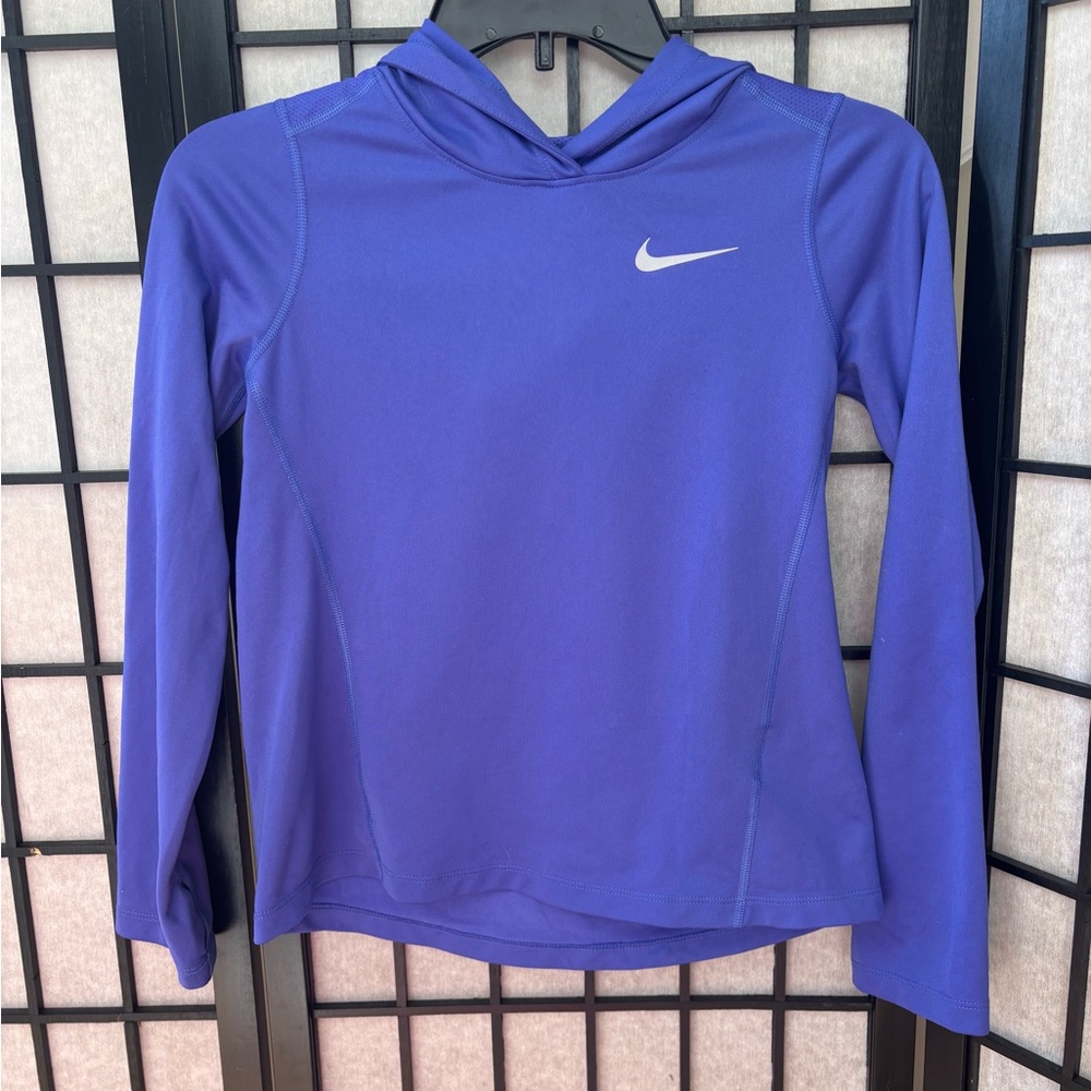 Nike Purple and White Athletic Hoodie
